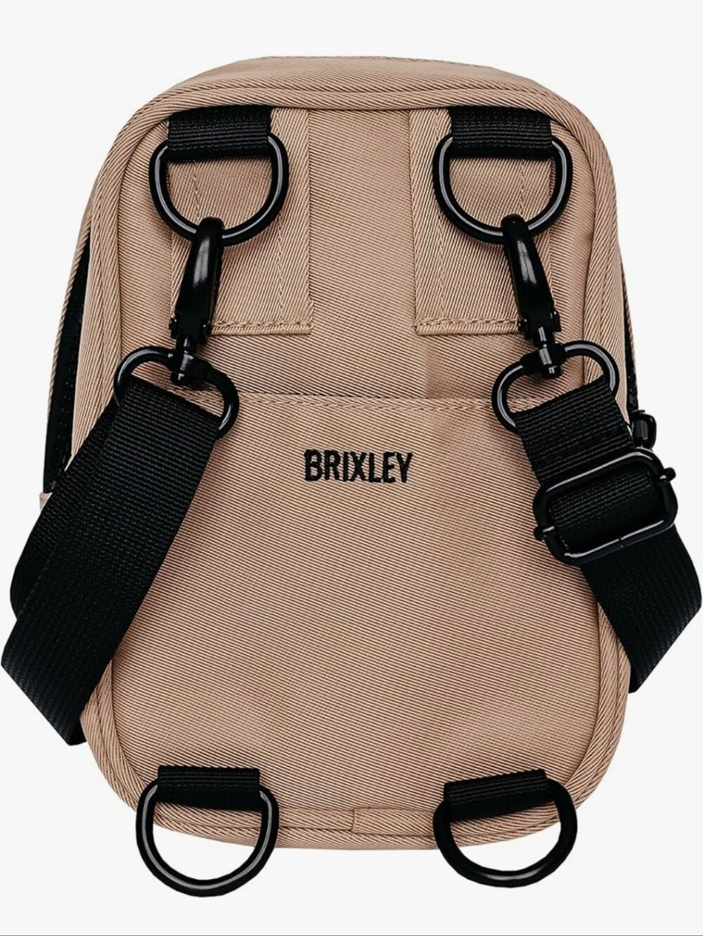 Brixley Crossbody Sling Bag Travel Purse 5 Multi-Position Wear Nylon Zip Pockets